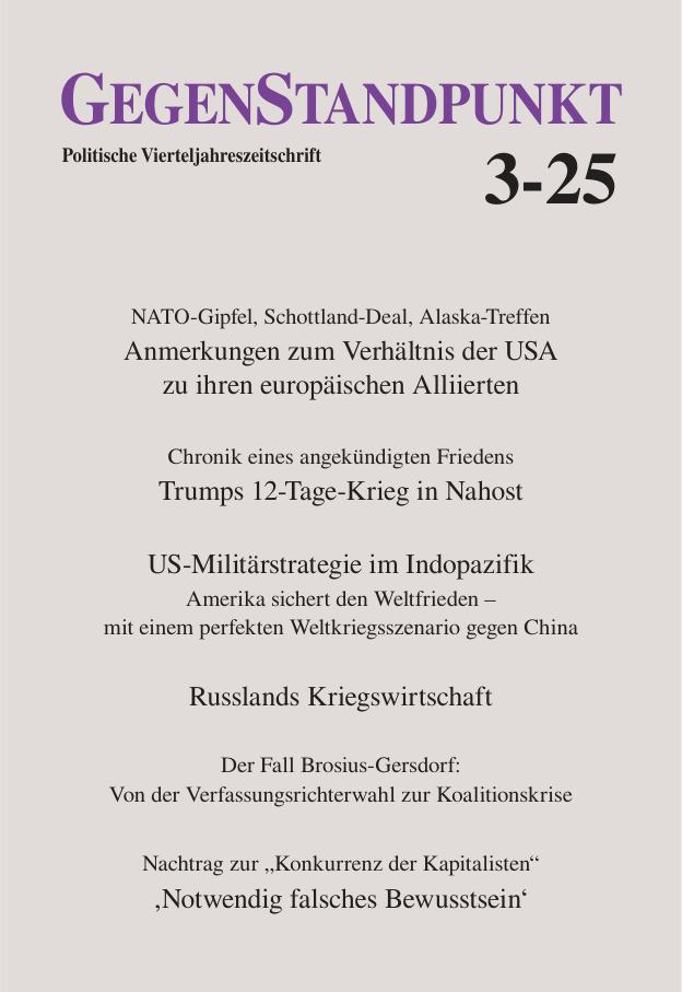 Bild vom Frontcover des aktuellen GegenStandpunkt